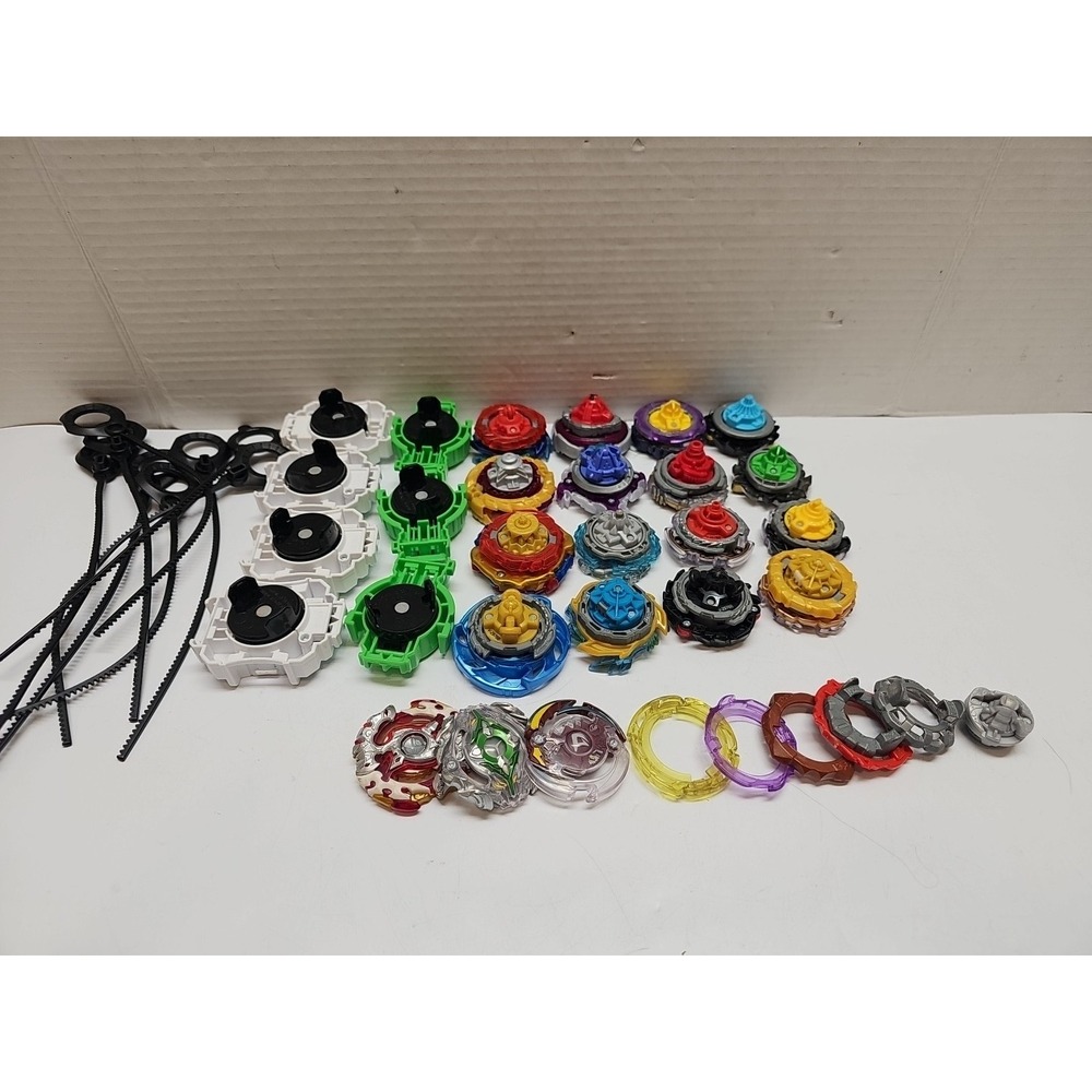 Takara Tomy Assorted Beyblade  Set of 16 with Launcher Used